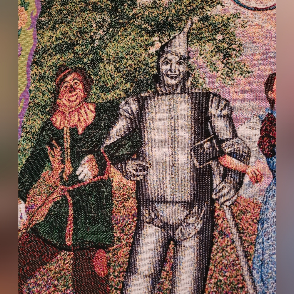 Vintage The Wizard of Oz Tapestry Woven Throw Blanket 2002 Mohawk Home 50"×60" - Picture 4 of 6